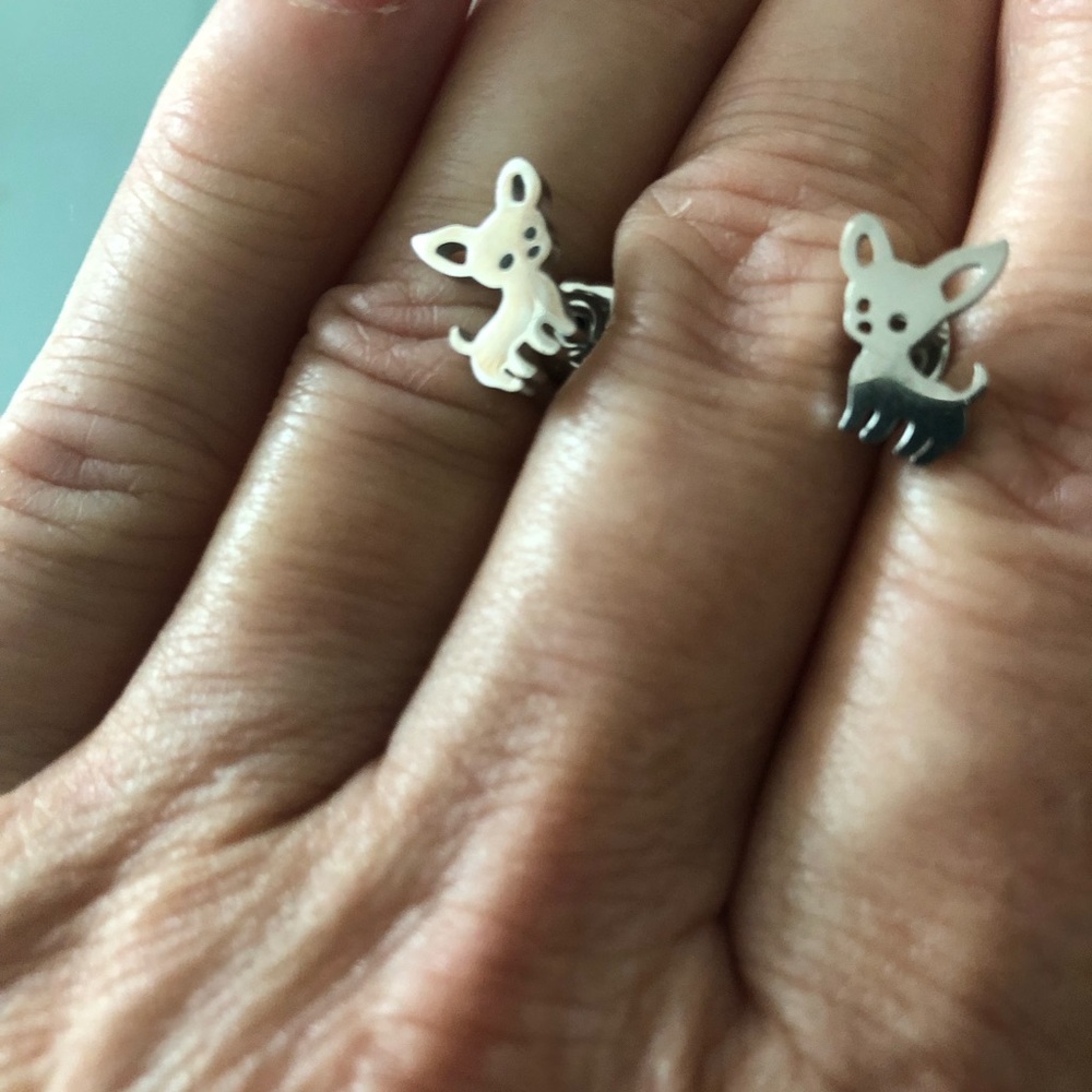 HOST PICK Dog earrings silver & stainless steel - Picture 4 of 4